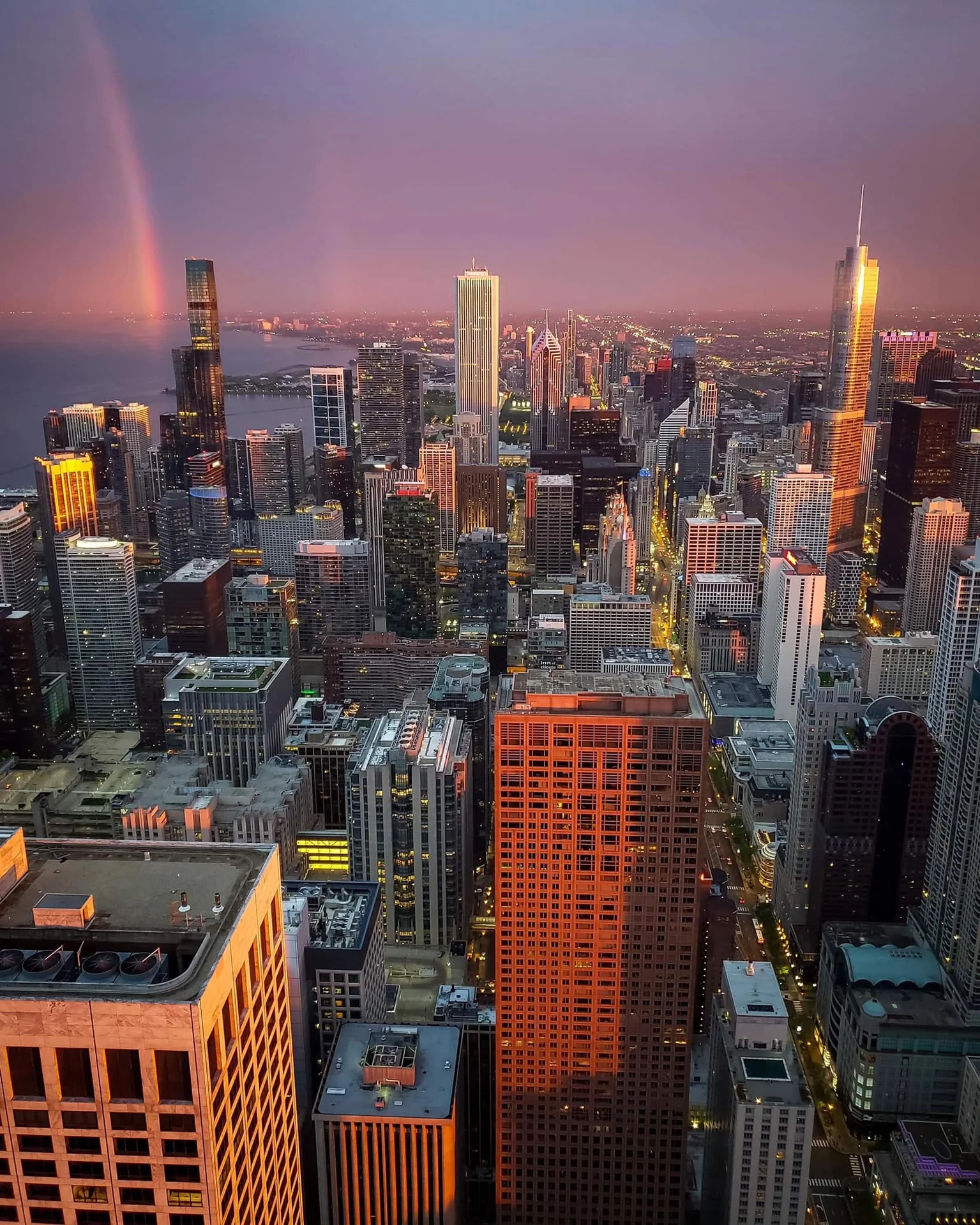 The Chicago skyline at blue hour