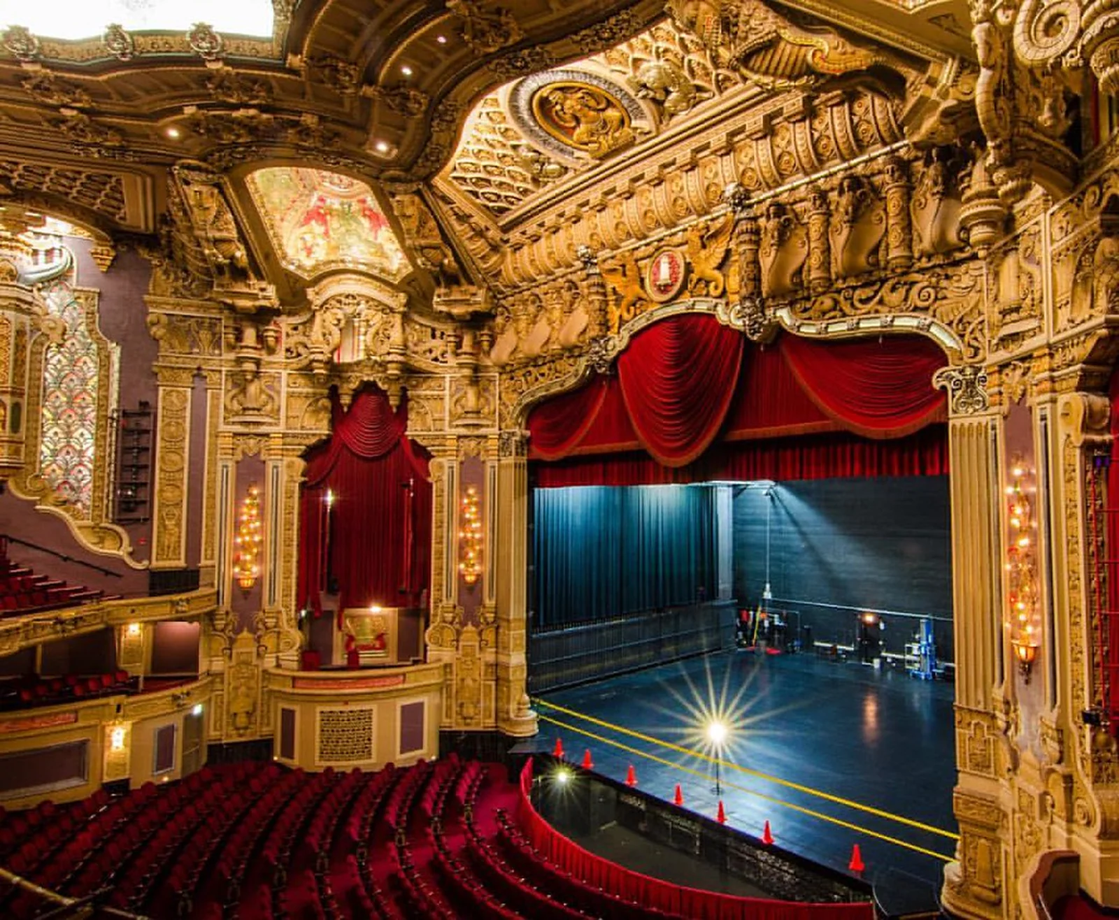 The ornate interior of the Nederlander Theatre