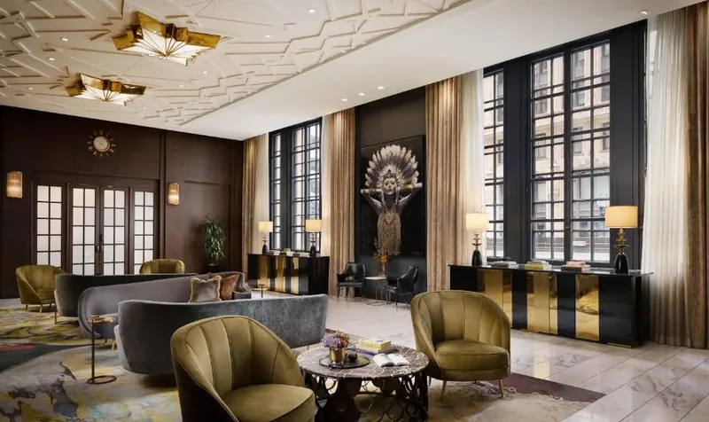 Lobby at The Allegro Royal Sonesta Hotel Chicago Loop