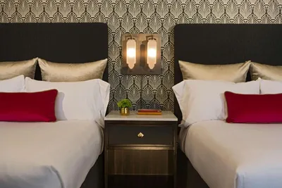 Guest room at The Allegro Royal Sonesta Hotel Chicago Loop
