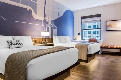 Guest room at Cambria Hotel Chicago Loop