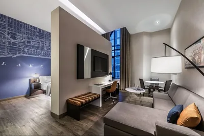 Guest room at Cambria Hotel Chicago Loop