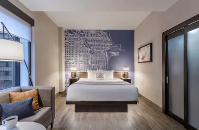 Guest room at Cambria Hotel Chicago Loop