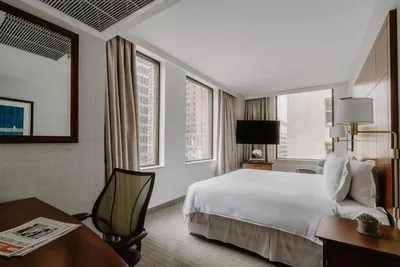 Guest room at Club Quarters Hotel, Central Loop