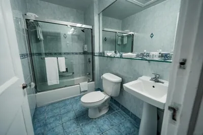 Guest room at The Congress Plaza Hotel