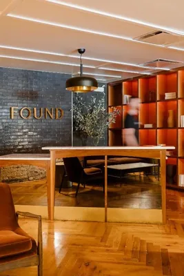 Lobby at FOUND Hotel Chicago River North