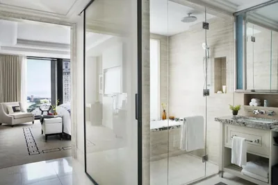 Guest room at The Langham, Chicago