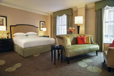 Guest room at Palmer House, a Hilton Hotel