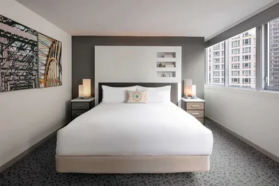 Guest room at The Royal Sonesta Chicago Downtown