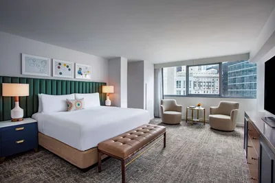 Guest room at The Royal Sonesta Chicago Downtown