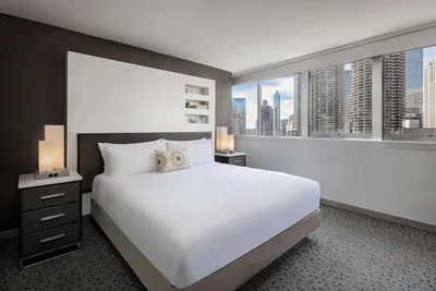 Guest room at The Royal Sonesta Chicago Downtown