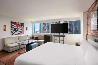 Guest room at The Royal Sonesta Chicago Downtown