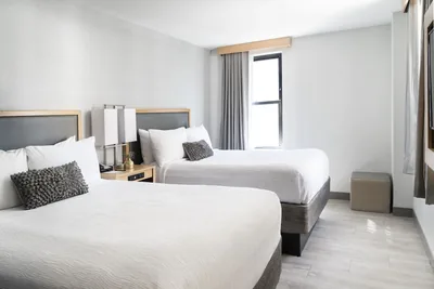 Guest room at The St. Clair Hotel