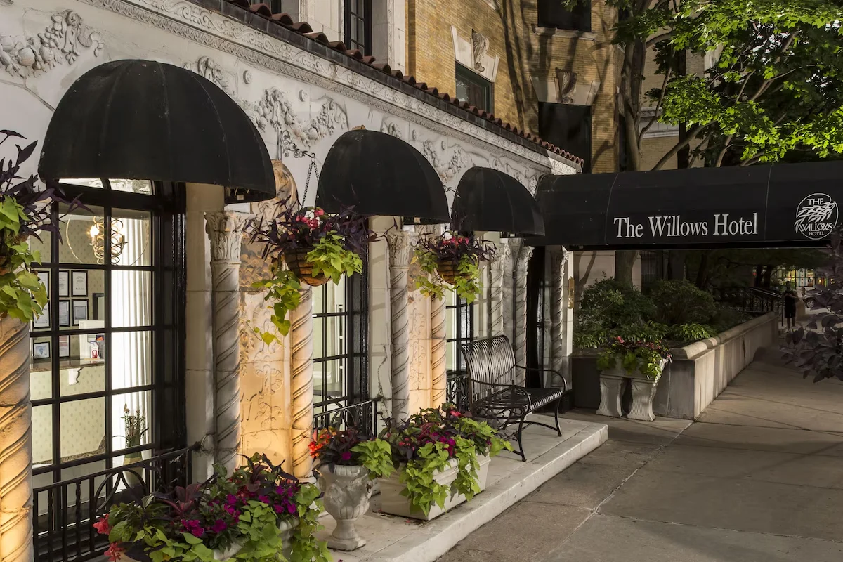 The Willows Hotel, a 1925 French-country boutique on a tree-lined Lake View street