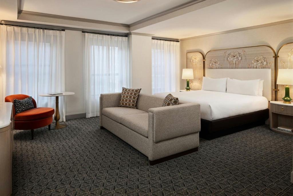 A guest room at The Talbott